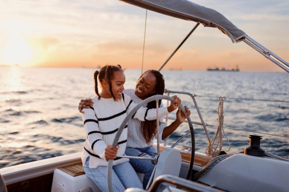 Woman & Daughter Sailing