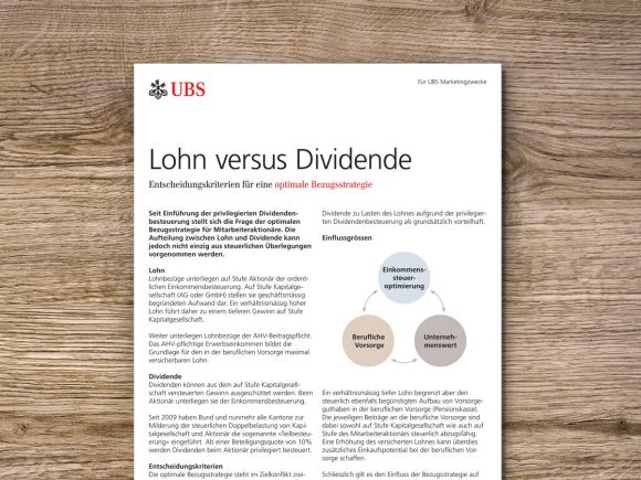 Lohn versus Dividende