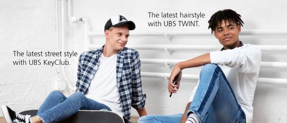 With UBS Banking Package UBS you can pay for your hairstyle with TWINT or exchange KeyClub points for cloths in line with latest street style