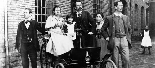 Carl Friedrich Benz mit Familie