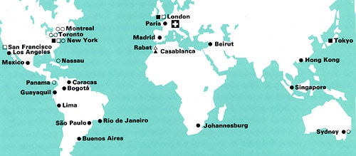 SBC's international presence in the late 1960s