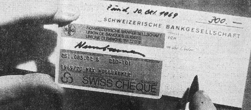 The Swiss cheque card