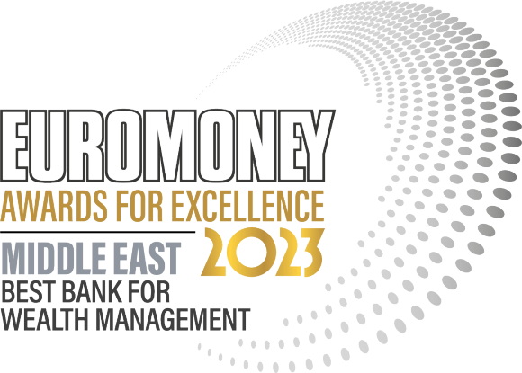 Euromoney logo for “Best Bank for Wealth Management in the Middle East”