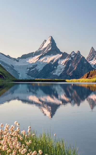 Panorama view of swiss mountains