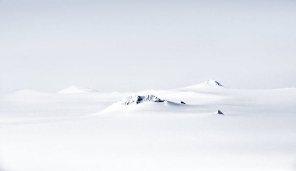 View during flight over Antarctica