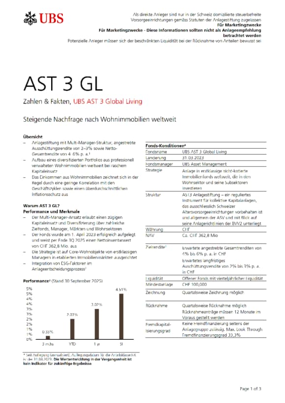UBS AST 3 Global Living