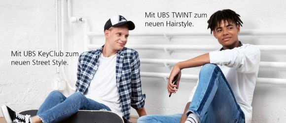 Mit UBS Banking Package UBS kannst du zum neuen Hairstyle mit TWINT bezahlen oder KeyClub Punkte gegen Tücher im neuesten Street Style eintauschen