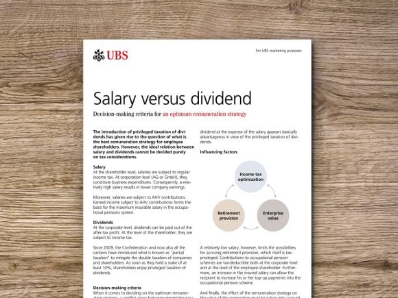 Salary versus dividends: