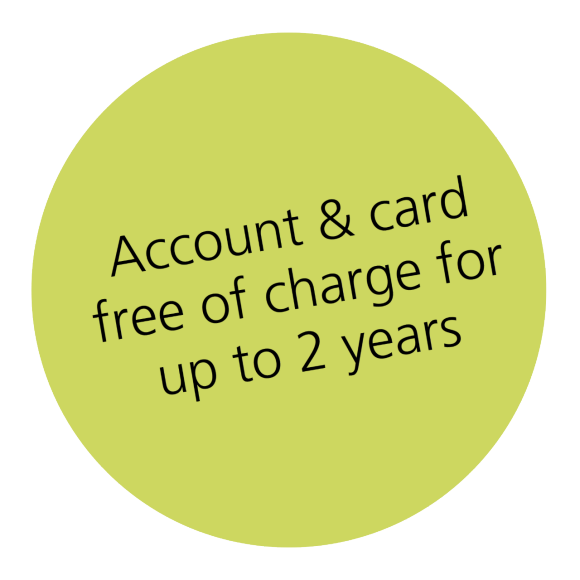Account & card free of charge for up to 2 years