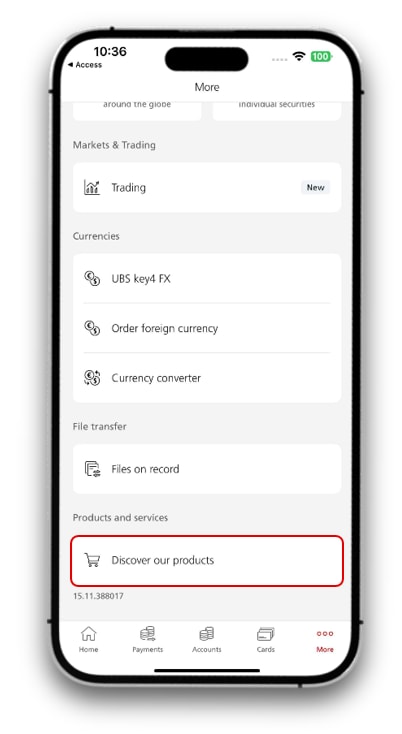mobile banking screenshot