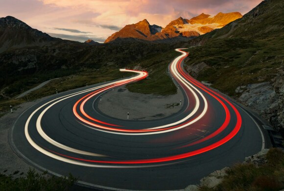 Wild road with red line