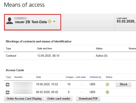 Select authorized user