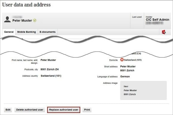 Replace authorized user