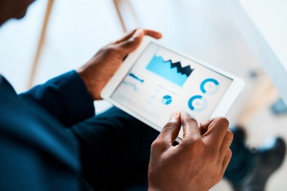 Man checking charts