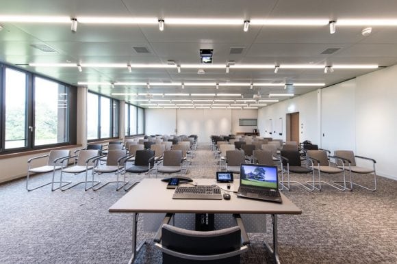 Forum E & F combined with theatre-style seating arrangement