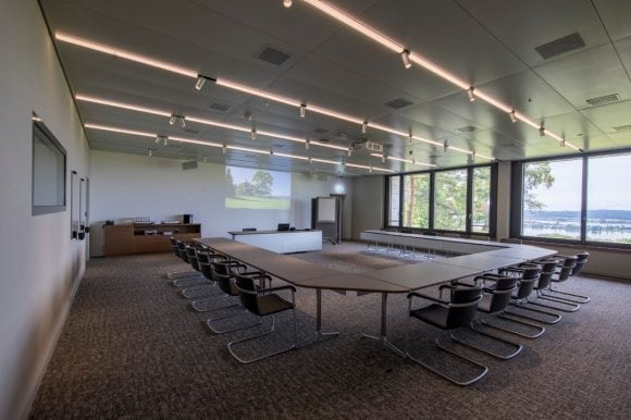 Forum set up in a U-shape seating arrangement