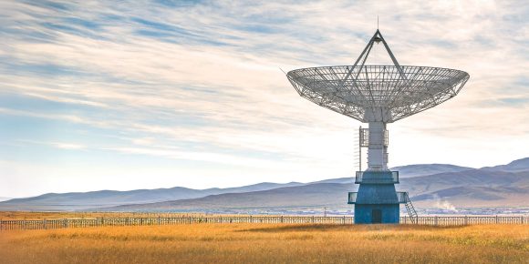 Woman on top of the hill