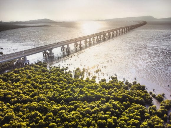 The bridge under wide like