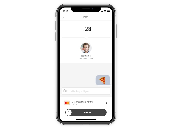 Écran de téléphone mobile affichant l’application TWINT