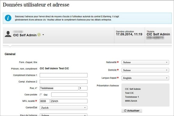 Etape 2: Modifier l'adresse