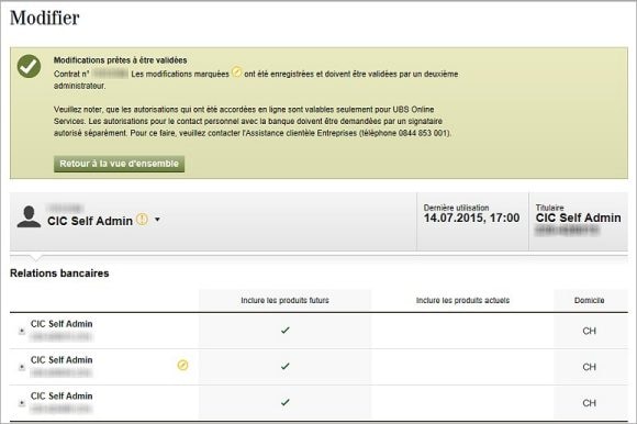 Etape 5: Les modifications sont enregistrées