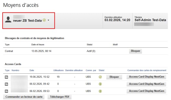 Sélectionner l'utilisateur autorisé