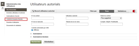 Ouvrir l'administration des utilisateurs