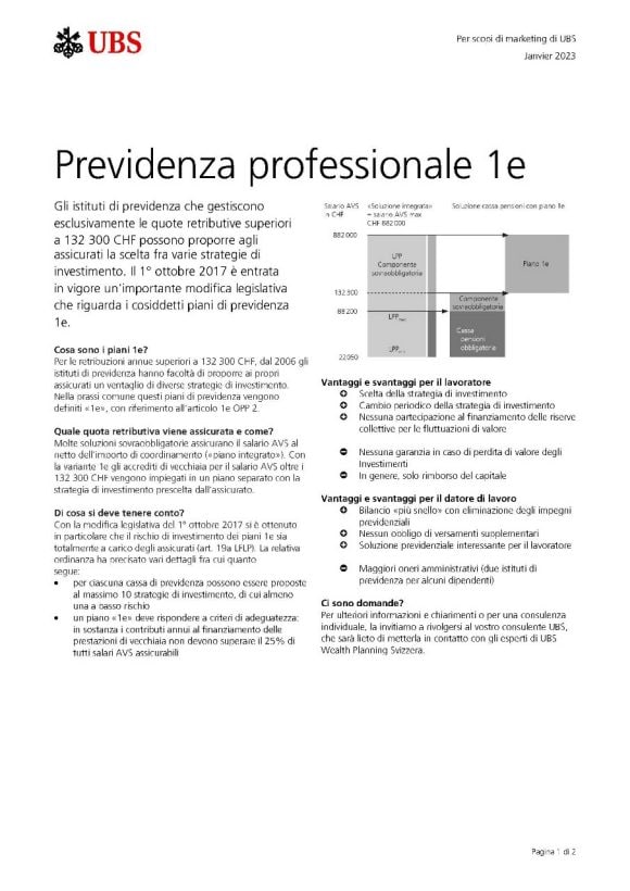 Previdenza professionale 1e