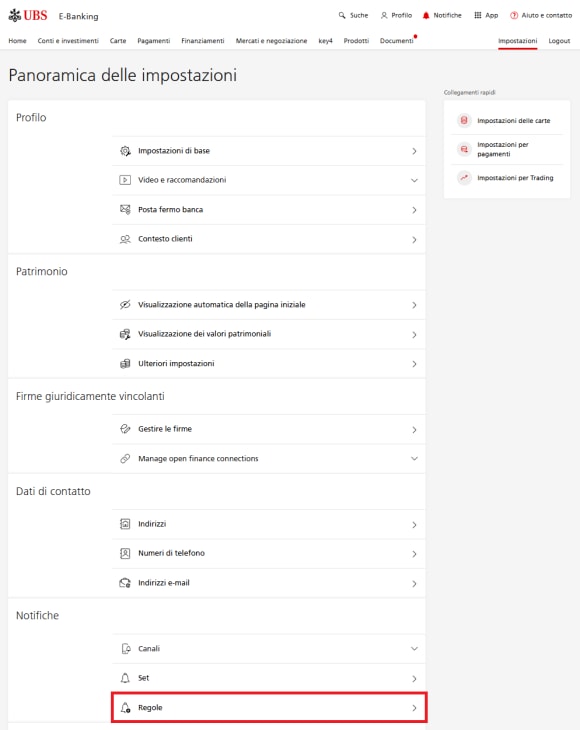 Configurare notifiche