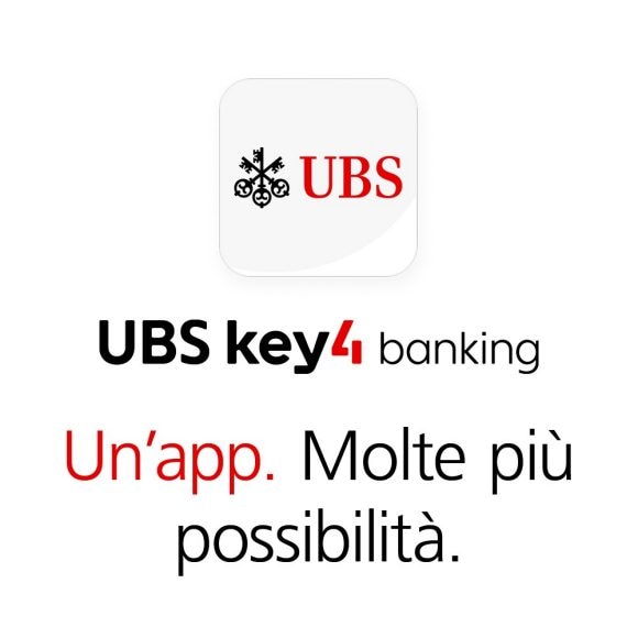 UBS key4 banking: Un’app. Molte più possibilità.