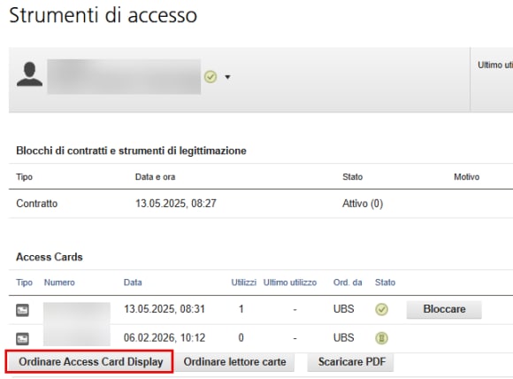 Selezionare strumento di accesso