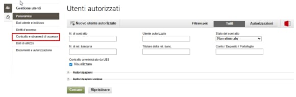 Aprire la Gestione utenti