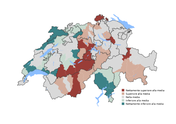 Mappa delle regioni con i prezzi futuri più alti e più bassi attesi.