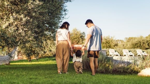 Family enjoying at park