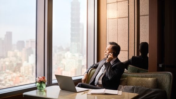 Man talking on phone