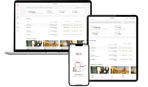 Wealth app screens