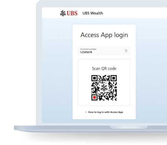 Logging in to UBS Wealth via web browser - Step 3