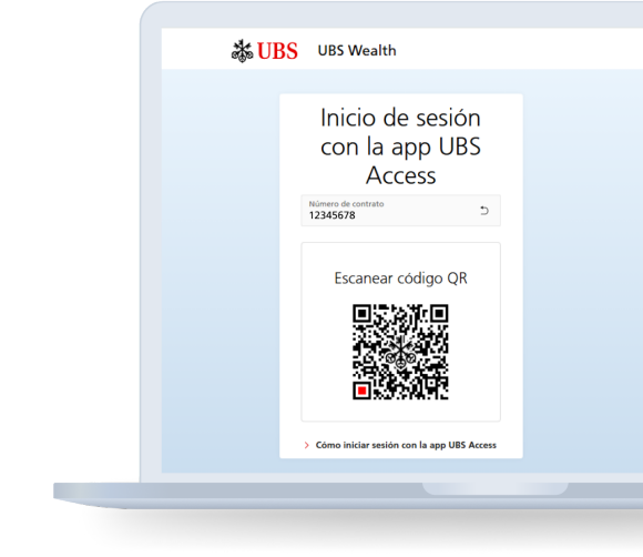 Inicio de sesión en UBS Wealth desde un navegador web - Paso 3