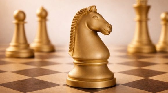 Pieces on chess board