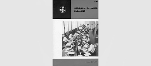 Das Deckblatt von «SBG Blätter», Okt. 1964