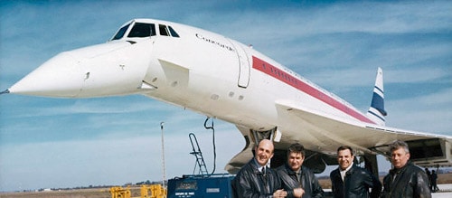 Der Jungfernflug der Concorde (mit Besatzung)