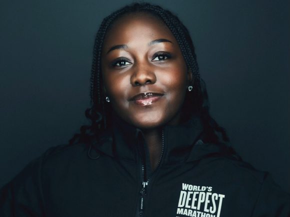 Marathon runner portrait