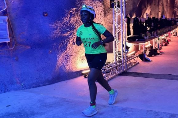 Tech apprentice running in underground marathon