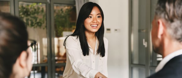Girl Shaking hands