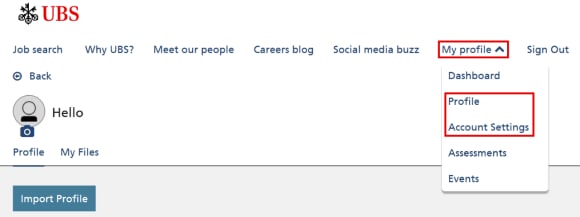Screenshot of My Profile to change profile-details