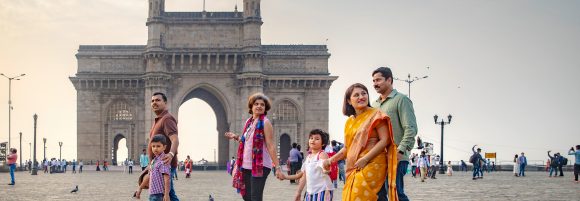 Family in front of the Gateway of India