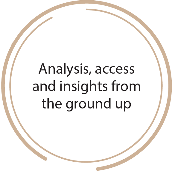 Analysis, access and insights from the ground up