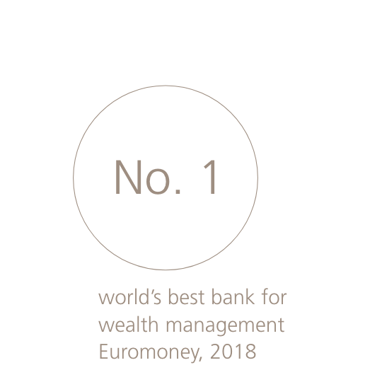 No. 1 world's best bank for wealth management Euromoney, 2018