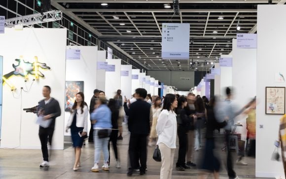 People in exhibition hall