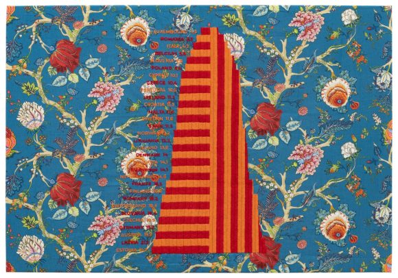 ‘Difference in wages between man and women,’ 2022 Embroidery on cotton